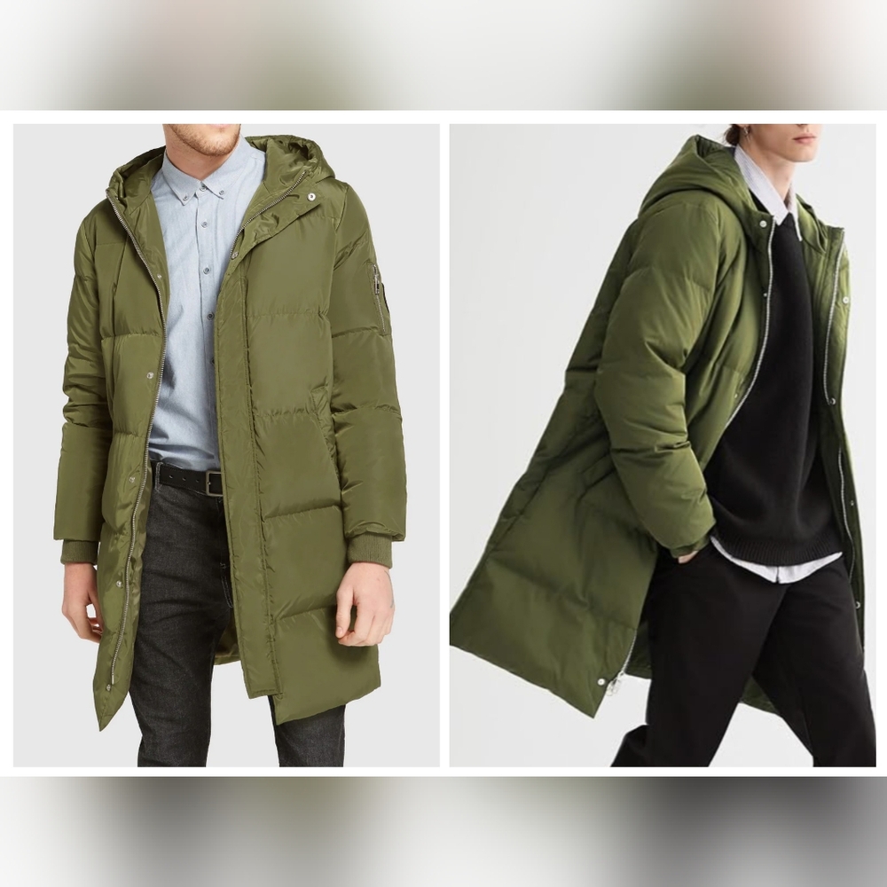 Orolay Men's Knee Length Winter Thickened Puffer Down Jacket XL